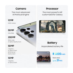 Samsung Galaxy S25 Ultra AI Phone, 256GB Storage, 12GB RAM, Android Smartphone, 200MP Camera, S Pen, Long Battery Life (UAE Version)