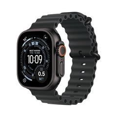Apple Watch Ultra 3 GPS + Cellular 49mm Premium Running and Multisport Smartwatch with Rugged Black Titanium Case with Black Ocean Band. Advanced Health and Fitness Tracking
